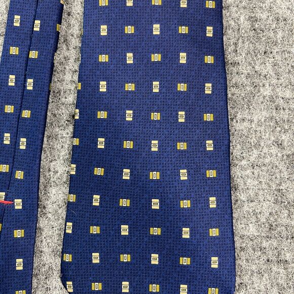 Gianfranco Ruffini Tie Mens Blue Silk USA 56" long 3.75" wide Designer - Picture 3 of 9